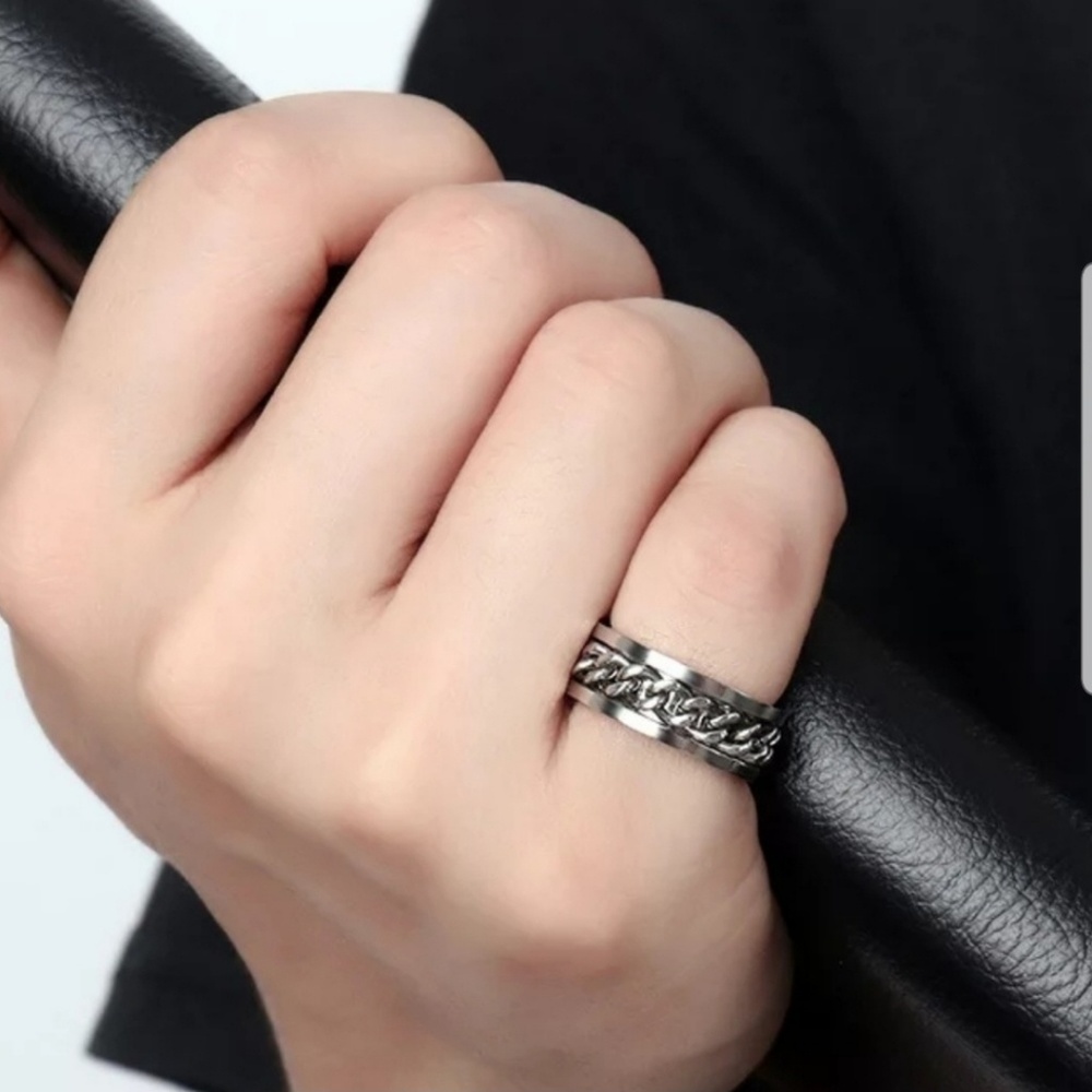 Stainless Steel Spinner Ring - Picture 2 of 3